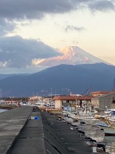 富士山と海